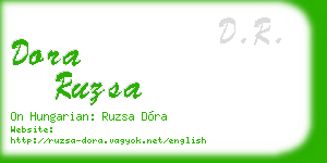 dora ruzsa business card